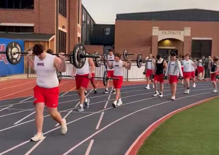 Now That's What I Call Coaching: Football Coach Makes His Players Carry 100 lbs For Half A Mile To Be More Like Jesus
