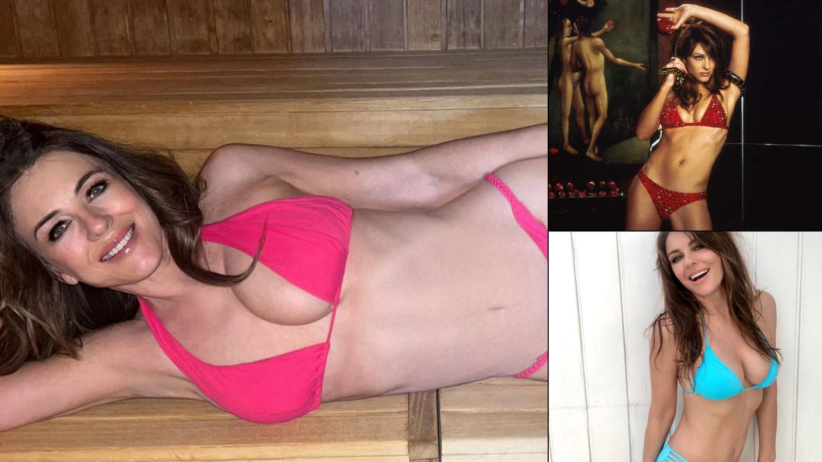 BREAKING: Elizabeth Hurley Posts Herself Topless To Declare "Spring Has SPRUNG" And Commands Everyone To "CREAM UP"