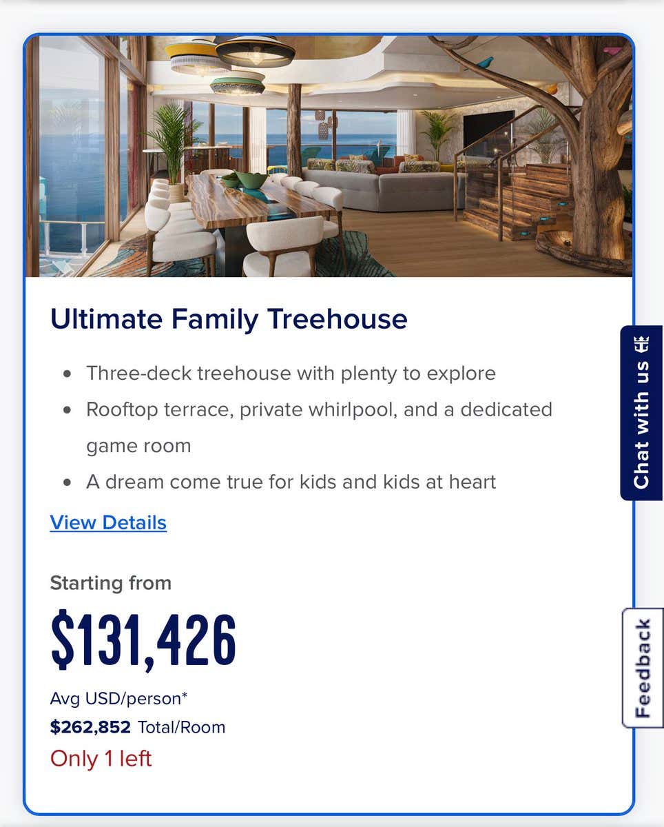 For Just $260,000, You Can Enjoy 9 Days in Royal Caribbean's 'Ultimate Family Treehouse' Aboard Their New Ship