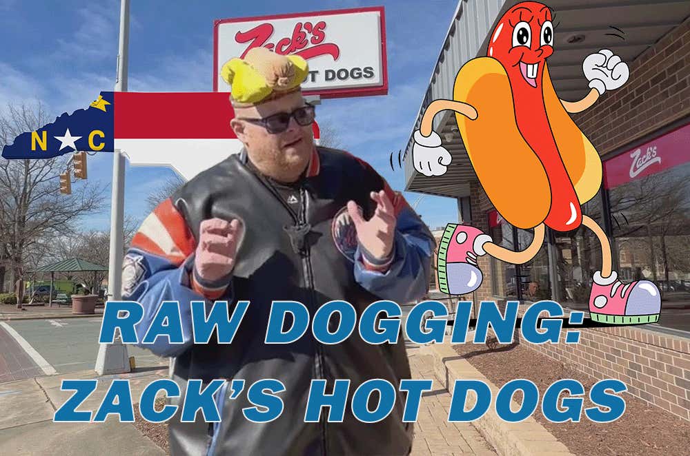 Raw Dogging at Zack's Hot Dogs in Burlington, NC