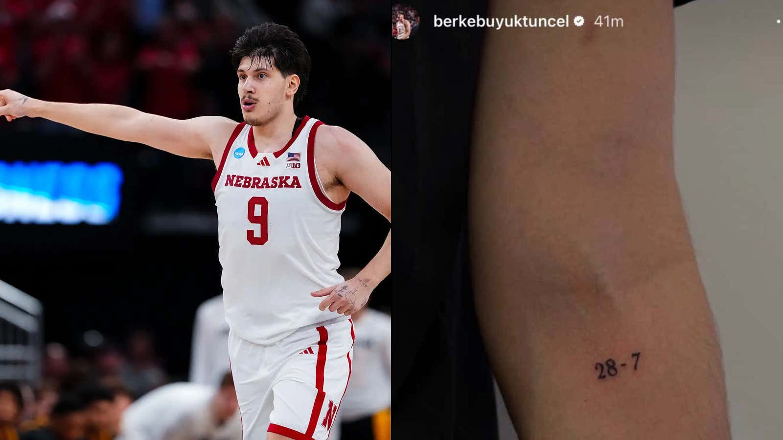 Loyalty Is Forever: Nebraska's Berke Buyuktuncel Got Their '28-7' Record Tattooed On Him, Hits The Transfer Portal A Day Or Two Later