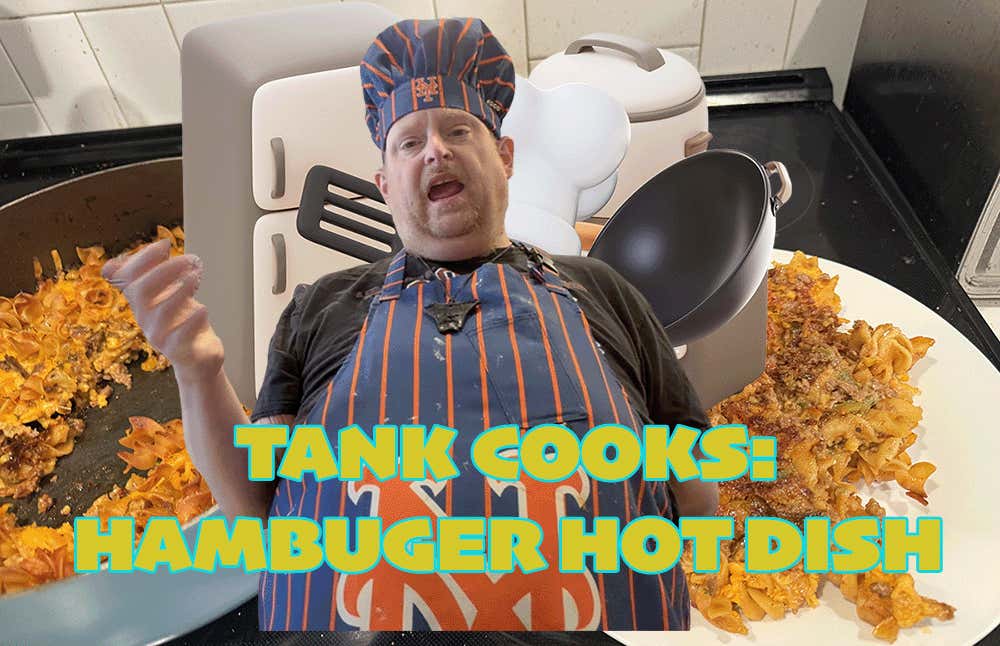 Tank Cooks Hamburger Hot Dish