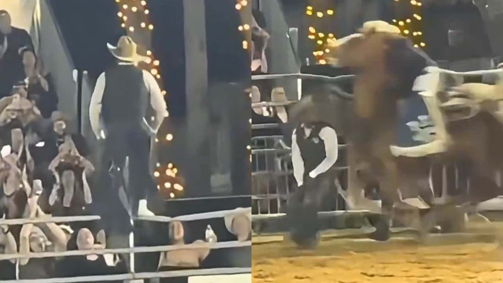 Watch This Rodeo Cowboy Get Absolutely Fucking Steamrolled By Horses Immediately After Landing a Celebratory Backflip