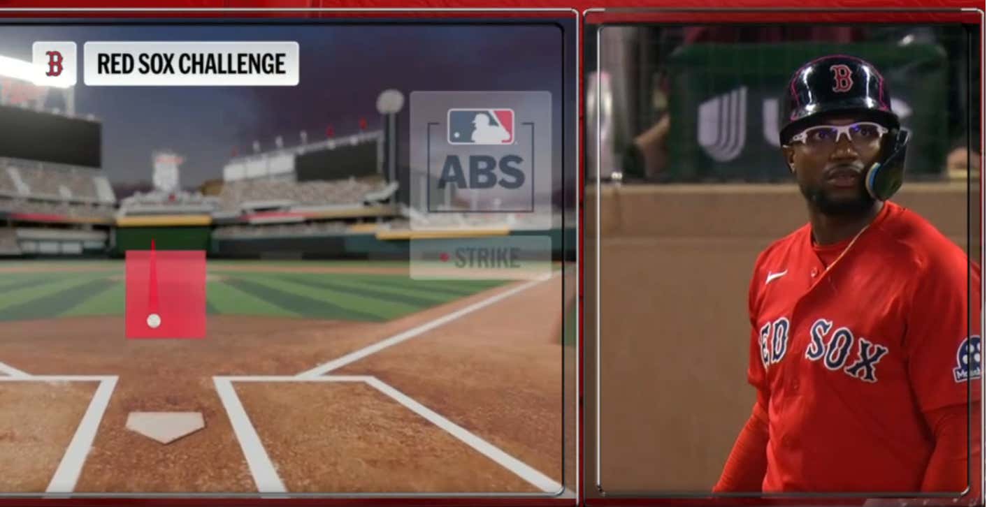 WATCH: A Red Sox Infielder Had The Worst ABS Challenge Of Season By A Batter To The Point Where The Catcher Is Shaking His Head In Shock