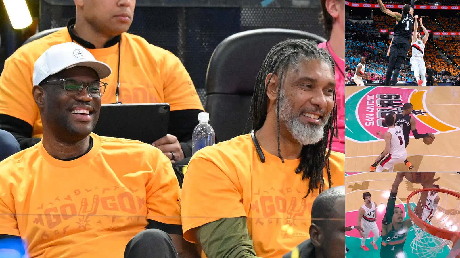 David Robinson And Tim Duncan Could Barely Believe What They Were Seeing While Watching Victor Wembanyama Dominate In His Playoff Debut