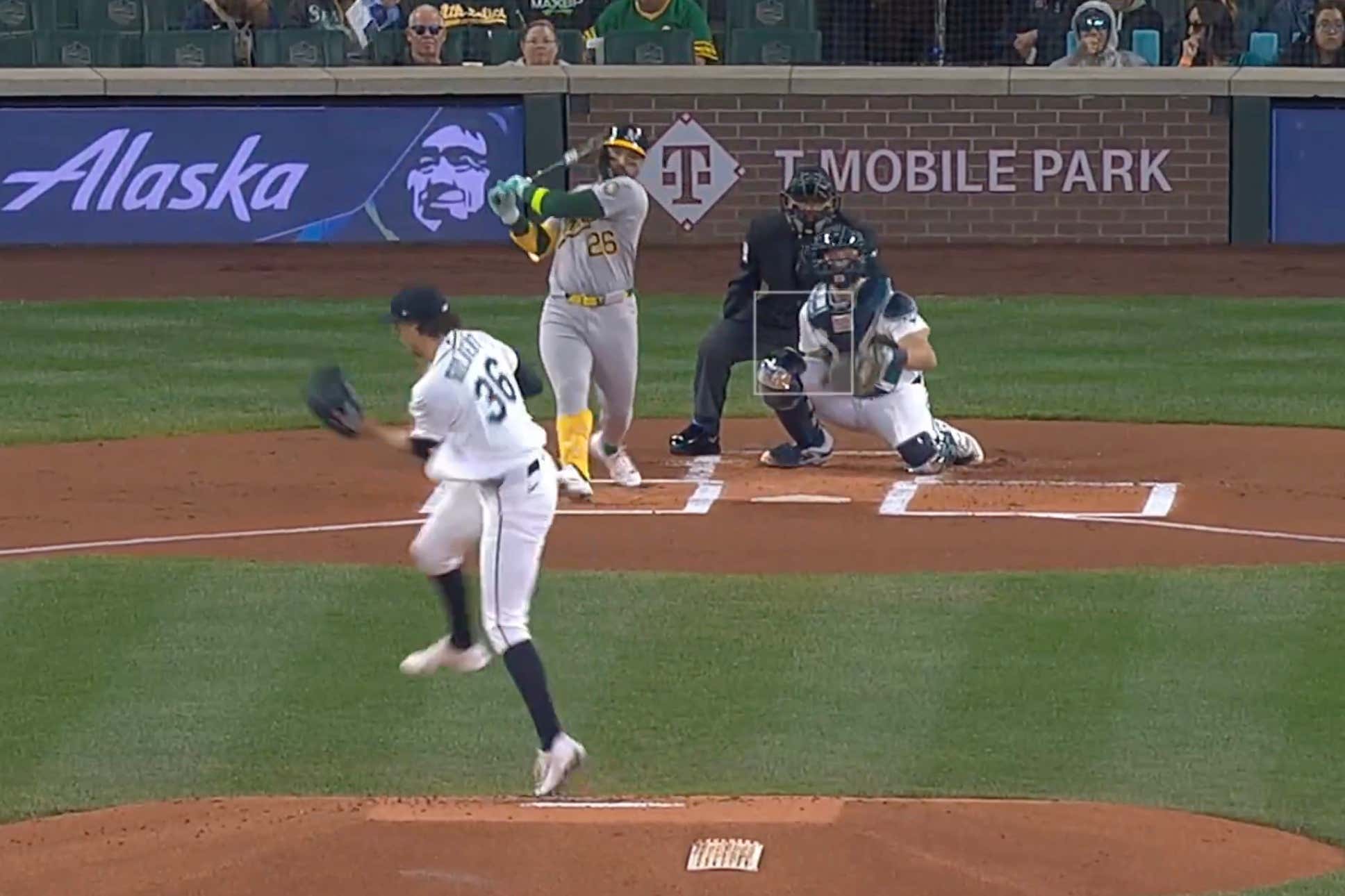 Stupid Baseball Rule – Mariners Pitcher Logan Gilbert Caught a 108 MPH Line Drive in His Jersey and The Batter Was Awarded With a Hit