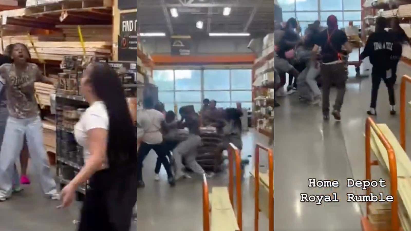 WATCH: Bamboo Stick BRAWL Breaks Out In The Aisles Of Home Depot And The Sandman Should Be Proud