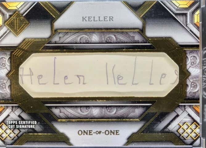 For Some Reason Topps Made An Autographed Helen Keller Card And It Sold For $3,551