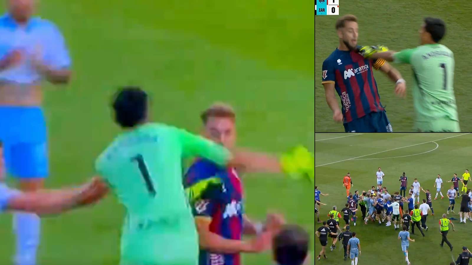 We Got Ourselves A Solid Soccer Brawl Over In Spain Starting With A Flop, A Goalie Sucker Punching The Guy And All Hell Breaking Loose