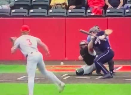 Pro Tip: You're Not Supposed To Use Your Face To Bunt In Baseball