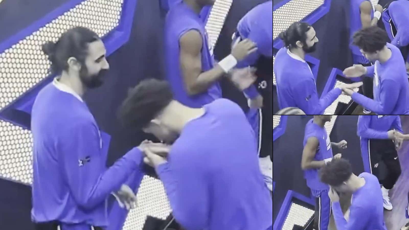 The Key To The Magic Being Up 3-1 On The Pistons Is Clearly This Very Normal, Tony Montana Inspired Handshake In The Tunnel