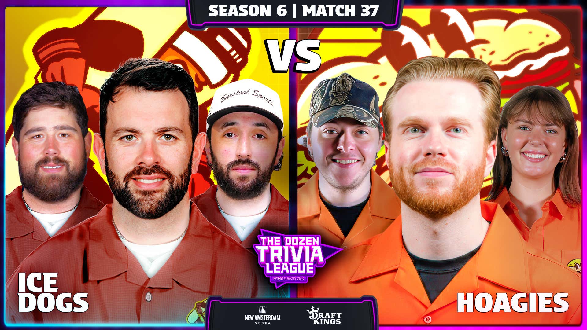 Ice Dawgs vs. Hoagies | Season 6, Match 37 - The Dozen Trivia League