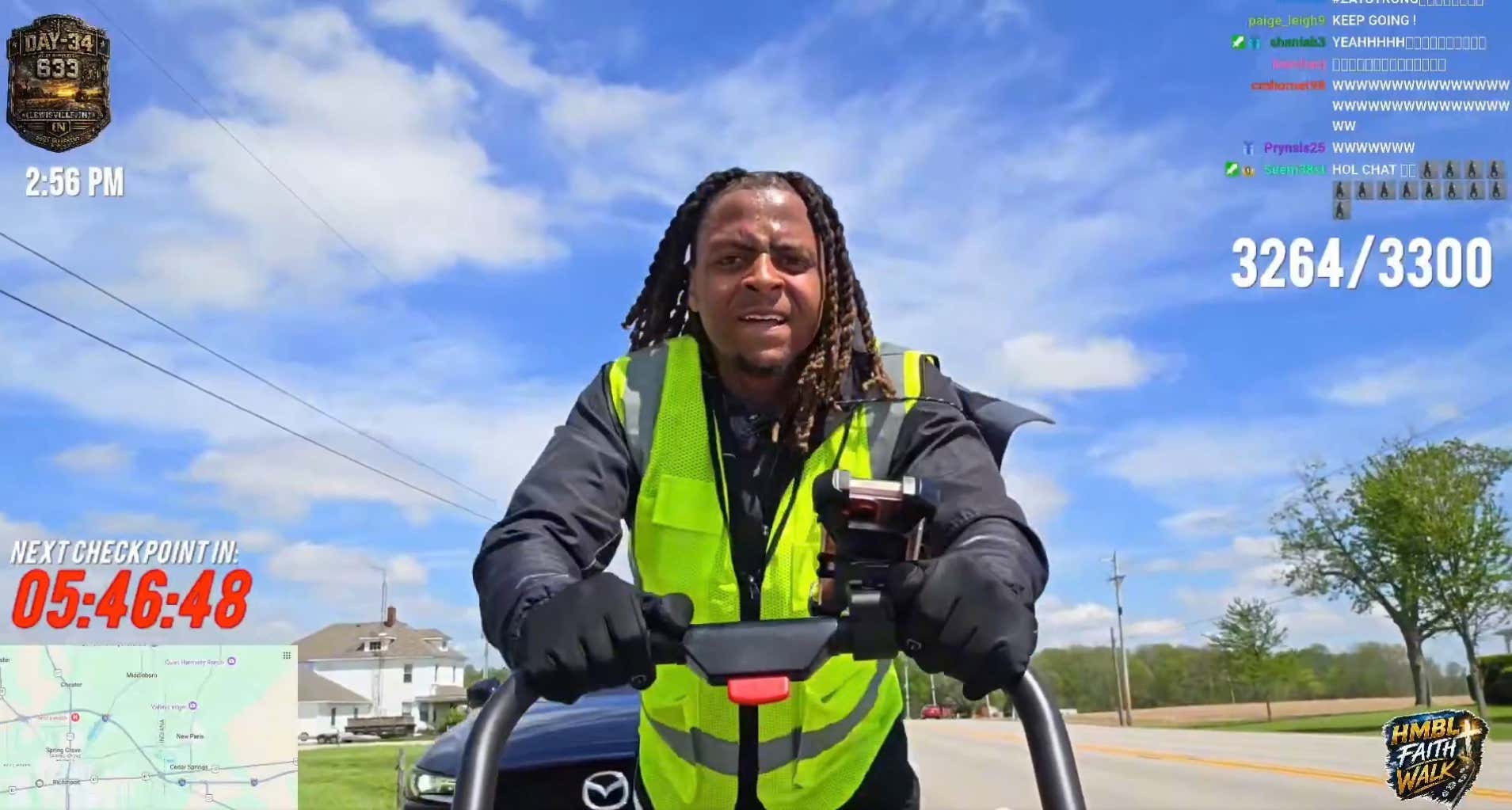 Watch This Streamer Get Absolutely Pulverized By a Mazda on His Charity Walk From Philadelphia to California