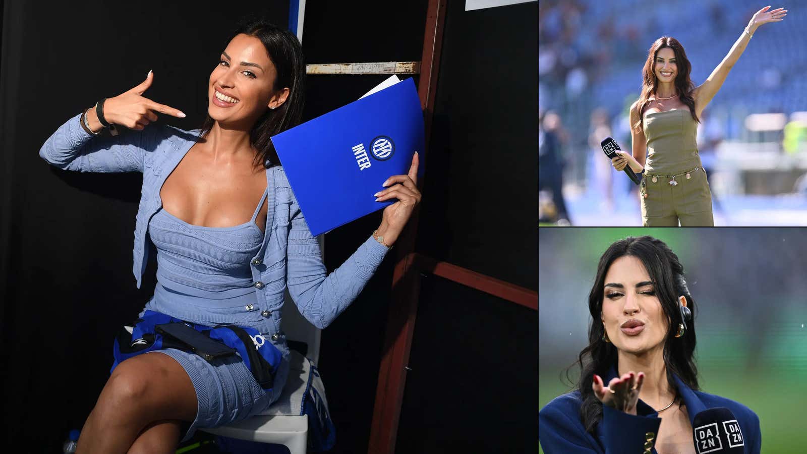 Eleonora Incardona Rocking The First Ever Double Jeans Look For Juventus vs Milan Has Redefined Fashion Across The World