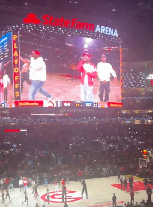 There's Never Been A Sadder, More Pathetic Look In Sports Than Hawks Trying To Have Fans Swag Surf While Down 53 Points