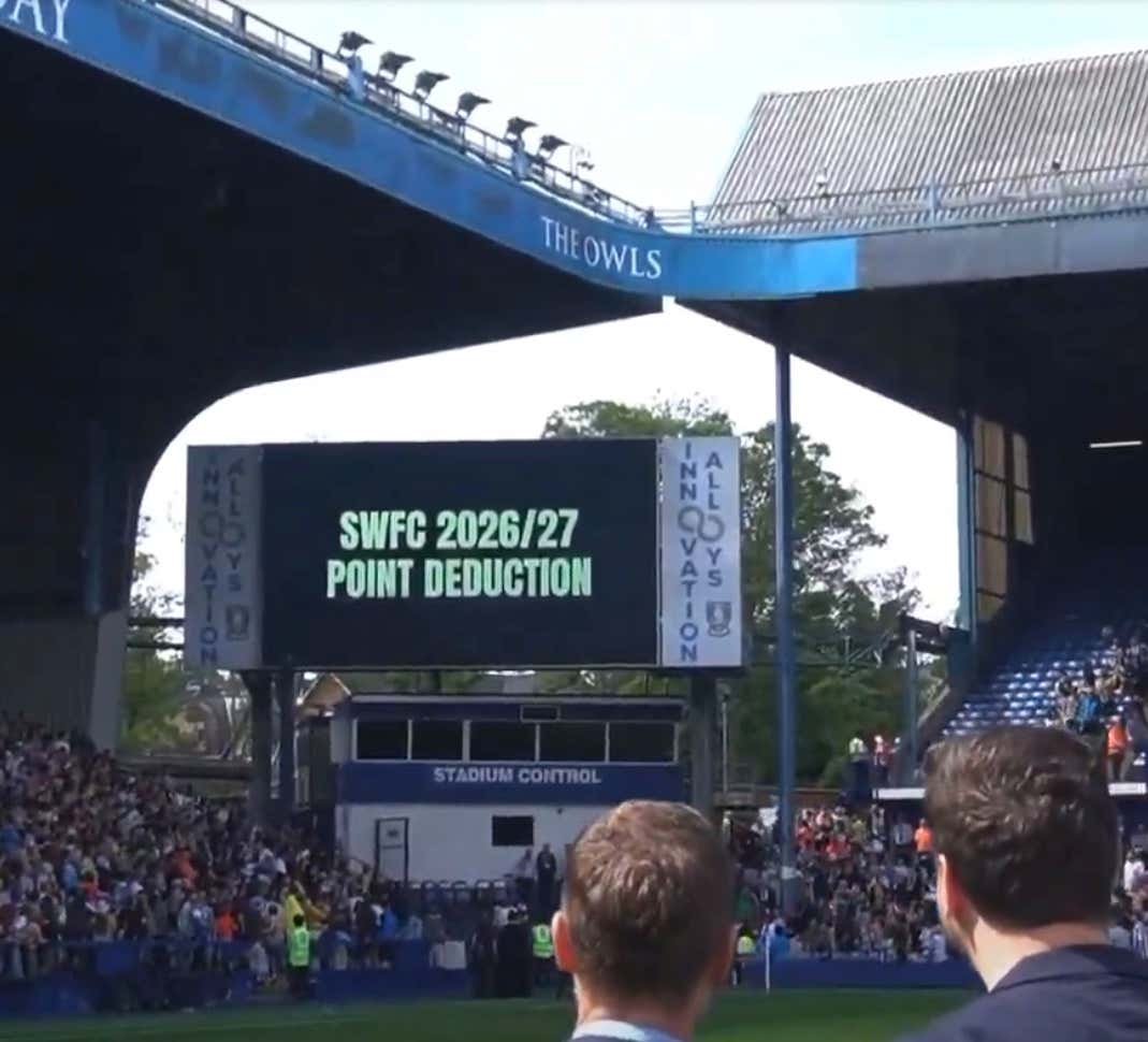 Genius – EFL Championship Club Sheffield Wednesday Theatrically Revealed Their Team Sanctions (Or Lack Thereof) On The Jumbotron Pre-Game