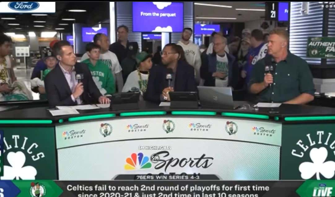 Sixers Fans Get A Chance To Chant "We Want Boston" For The Final Time This Season As The Celtics Postgame Show Wrapped Up Their Season
