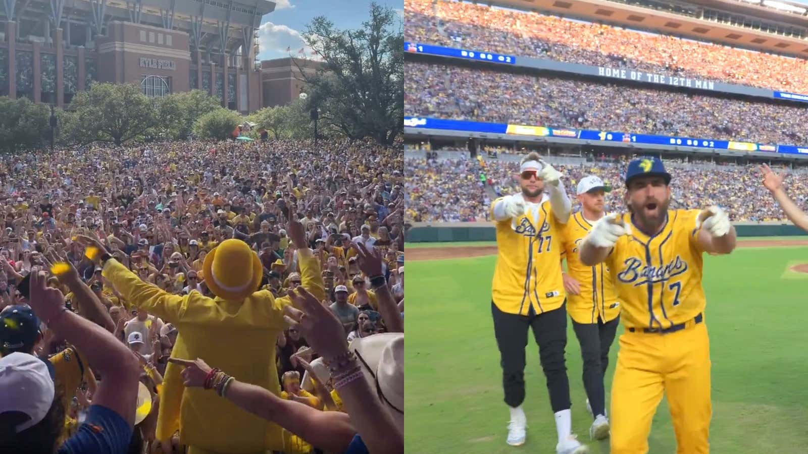 The Savannah Bananas Are Drawing Crowds So Big It's Getting Concerning, They Sold Out Texas A&M's Kyle Field and Appear to Have Shut Down The City of College Station