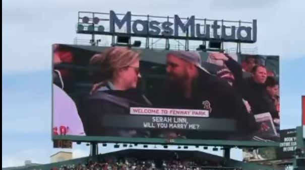 You Make The Call: On A Scale Of 1 To 10 How Uncomfortable Is This Fenway Park Marriage Proposal (The Answer is 10)