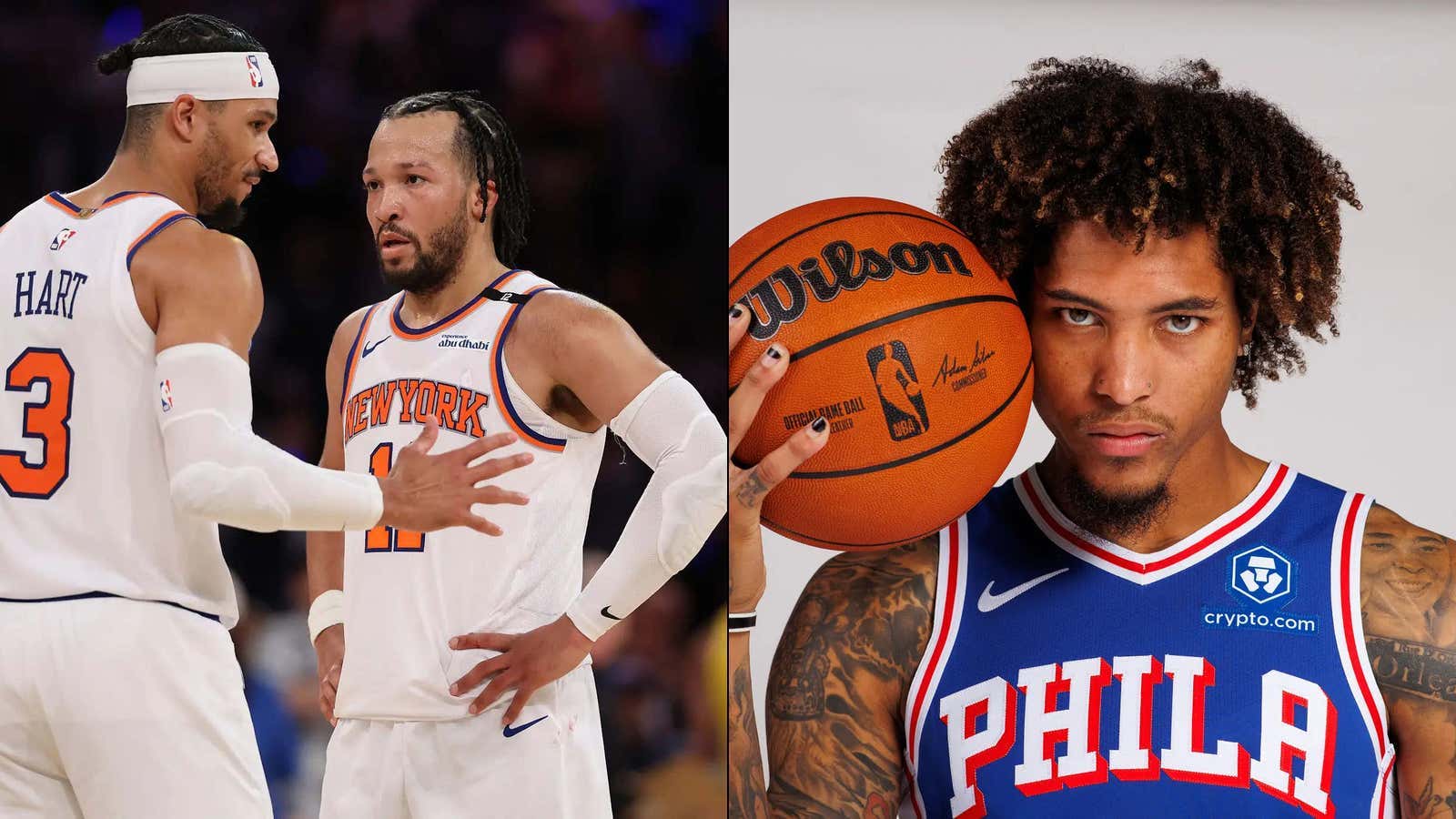Kelly Oubre Better Watch His Goddamn Mouth Around Josh Hart When He's Making Fun Of Jalen Brunson Having A Gigantic Head
