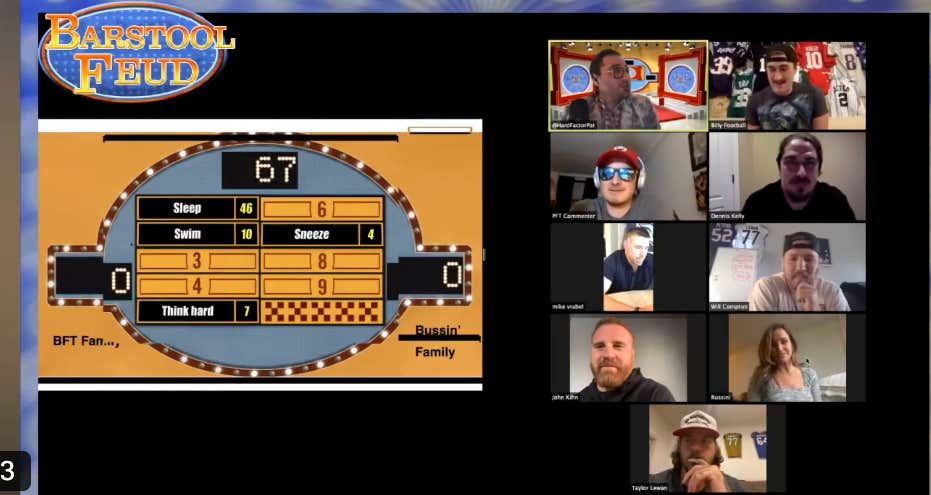 We Have Now Entered The Part Of The Russini-Vrabel Saga Where PFT's Best Friend And Former Barstool Employee "The Beave" Has A Clip Where Dianna Jokes About Having Sex With Her Husband With Her Eyes Closed While Playing A Game Of Family Feud Against Mike Vrabel