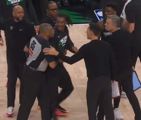 Tony Brothers Needing To Be Held Back While Trying To Go After Chris Finch Is Yet Another Example Of The NBA's Glaring Officiating Problem