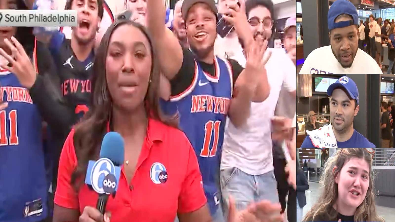 'We're Getting Clowned' - This Philly TV Segment With Crying Sixers Fans And Knicks Fans Dominating Their City Is The Definition Of Cinema