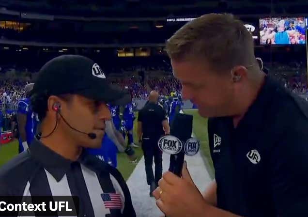 Every Sport In The World Needs To Follow The UFL And Start Doing Mid-Game Interviews With Refs After They Make A Questionable Call