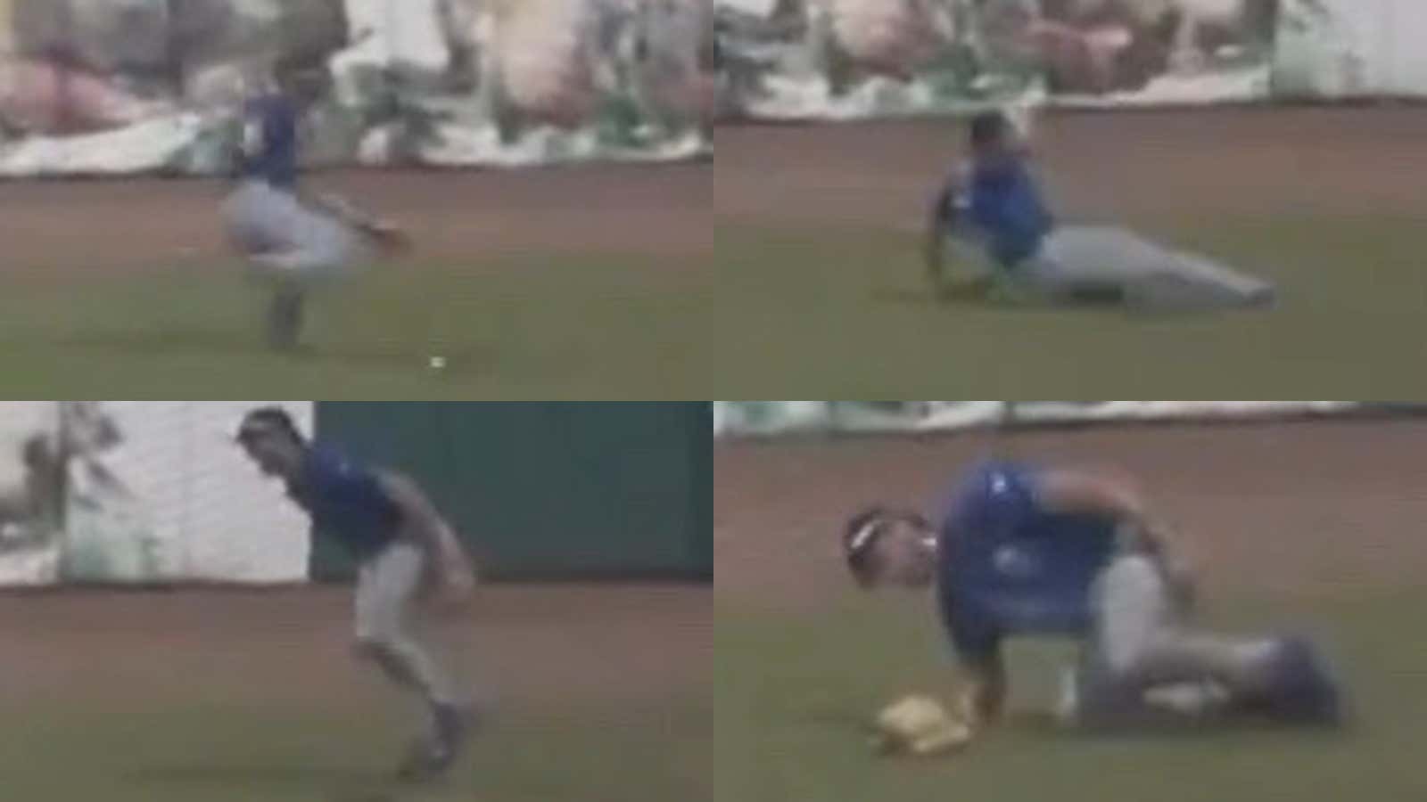 A Minor League Outfielder For The Montgomery Biscuits Sat On A Baseball So Hard That It Disappeared Into......The Ground