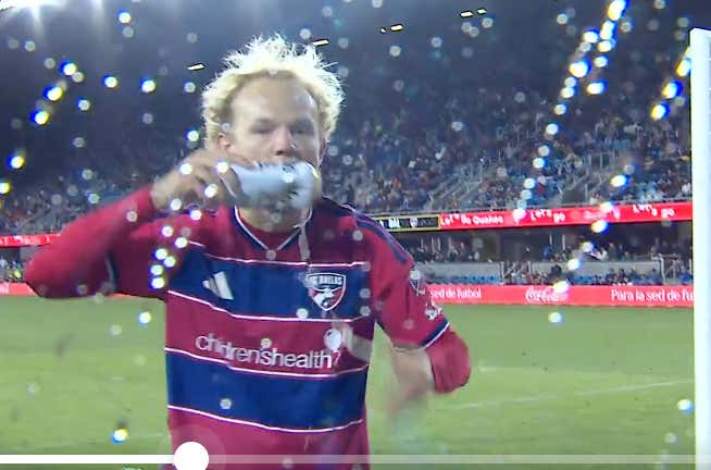 There's No Better Celebration Than Shotgunning A Beer Thrown At Your Head By Opposing Fans Because You Ripped Their Hearts Out