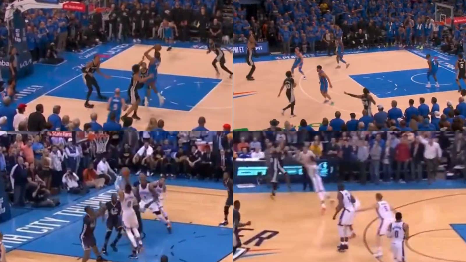 Time Is A Flat Circle: Almost Everything About Wemby's OT Logo 3-Point Bomb Was A Near Carbon Copy Of The Famous Steph Curry Double Bang Against OKC Back In 2016