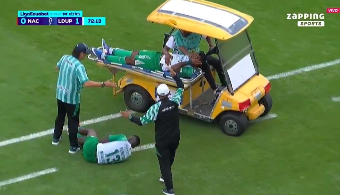 Flopping In Soccer Is Out Of Control. Player In Ecuador Gets Ran Over By The Medical Assistance Cart While Already Transporting A Player Off The Field On A Stretcher
