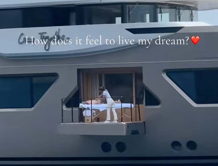 There's Rich. Then There's Getting A Massage On The Deck Of A Yacht Rich