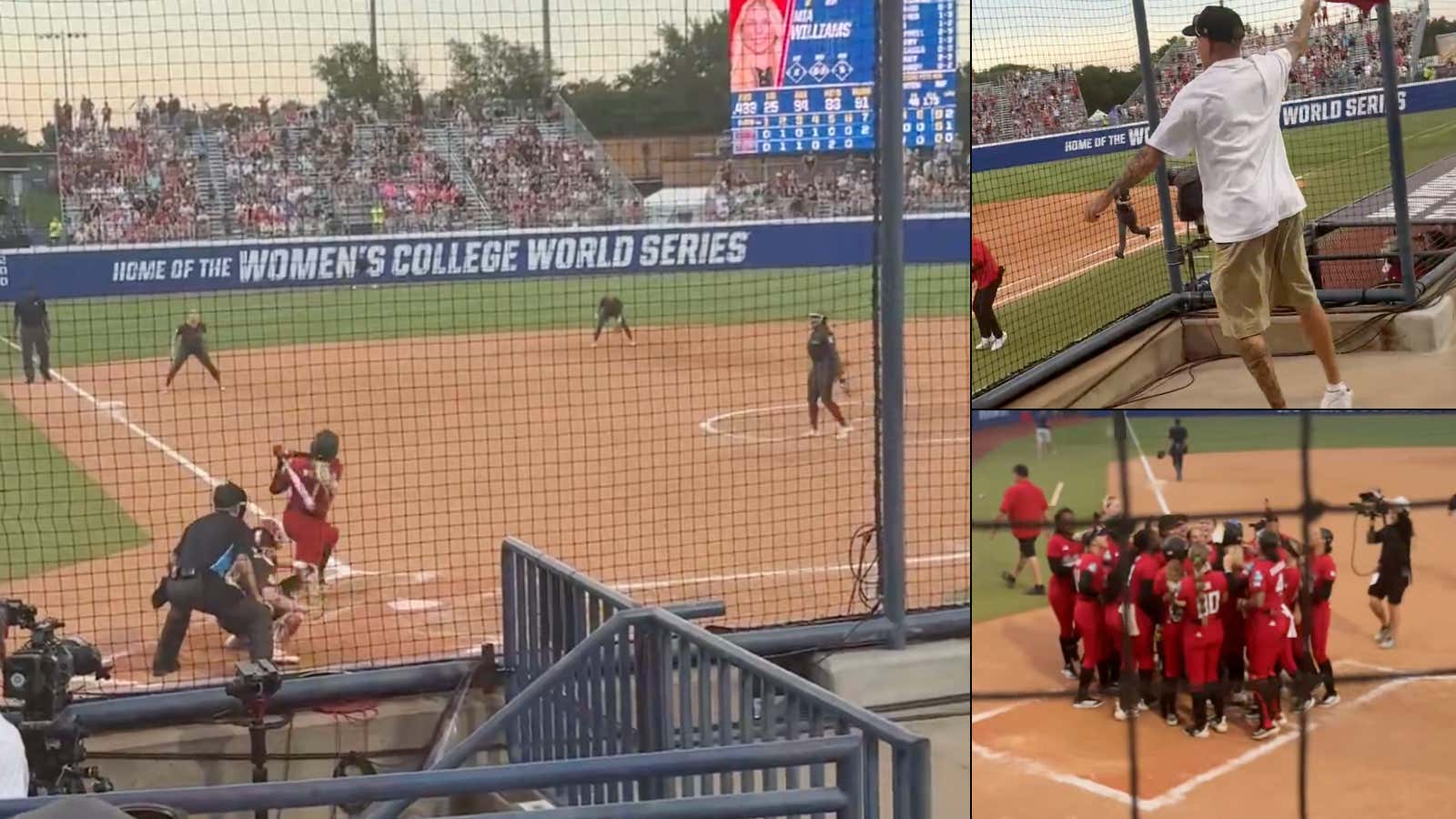 Jason Williams Is Living Every Father's Dream Watching His Daughter Mia In The College World Series, Especially After Her Game Winning Home Run Last Night