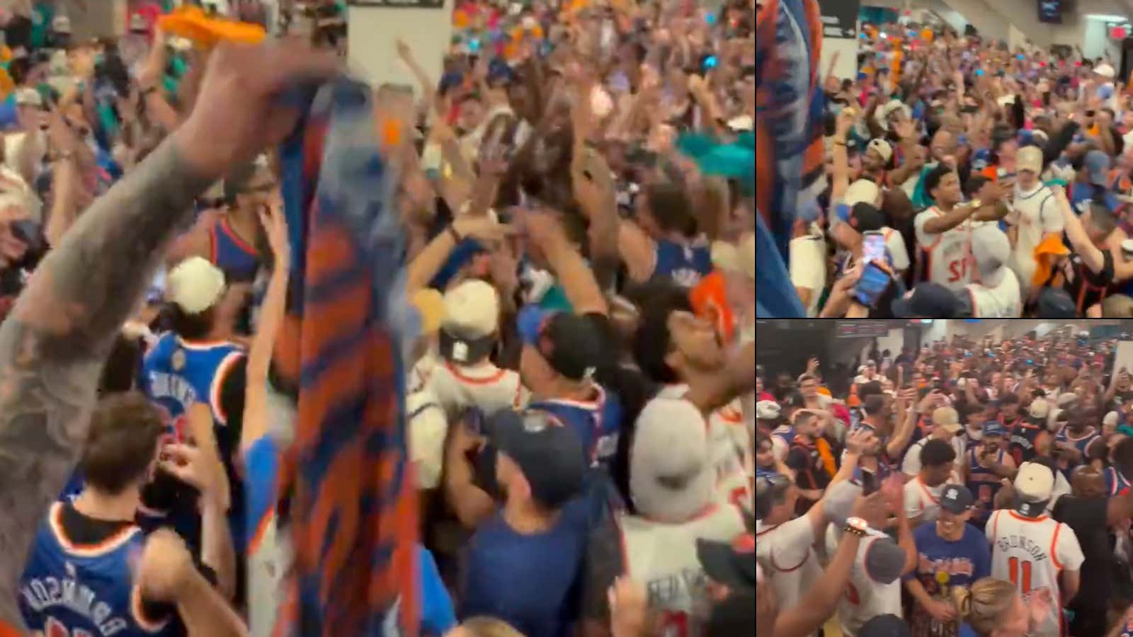 The Best Sight In Sports - Knicks Fans Overtook The City Of San Antonio, Went Nuts Celebrating Game 1 Throughout The Arena
