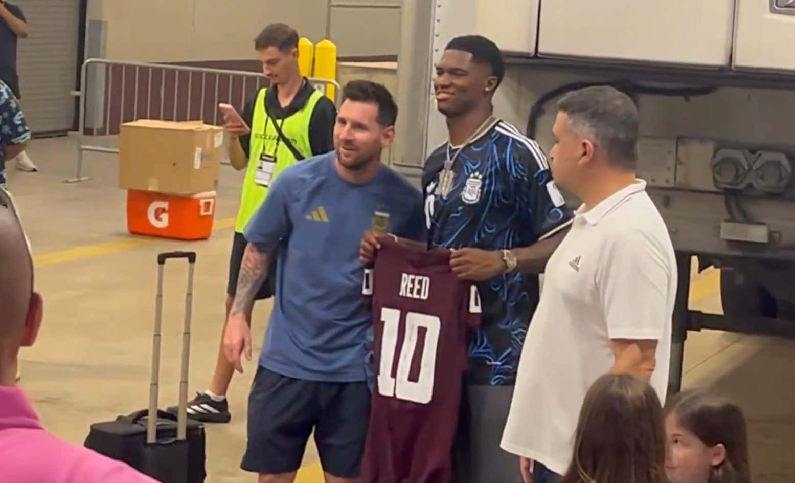 In The Most Lopsided "Jersey Swap" of All-Time, Texas A&M Welcomed Lionel Messi To College Station By Honoring Him With a Signed Marcel Reed