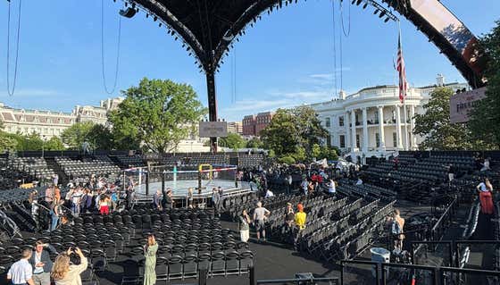 We Were Invited To The White House This Morning To Check Out The UFC Freedom 250 Setup