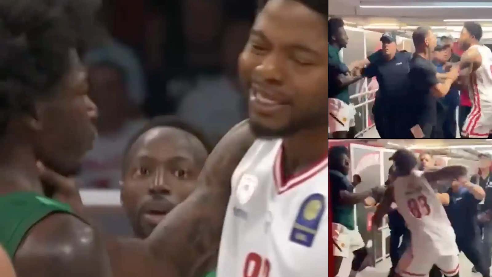 FIGHT: Kendrick Nunn Got Choked On The Court & Superman Punched In The Tunnel By Tyrique Jones, Forcing A Riot Gear POLICE PRESENCE During The Olympiacos Title Clinching Win In The Greek Finals