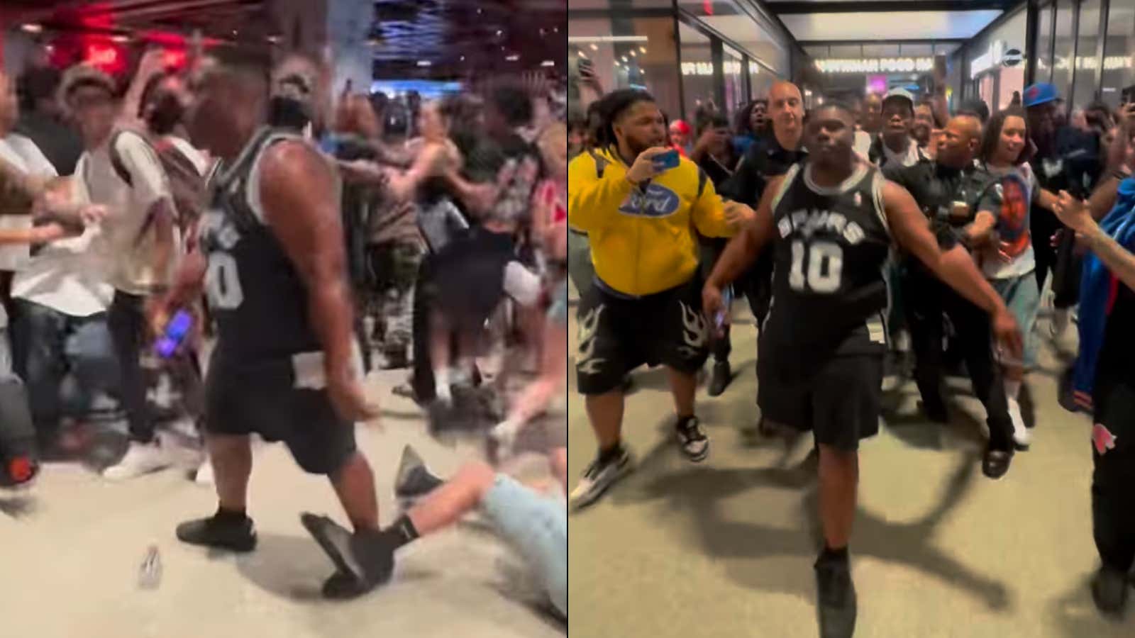 The Spurs Fan Who Went On A Rampage Kicking Loser Knicks Fans' Asses During The Riots Is The Hero New York City Needs And Deserves