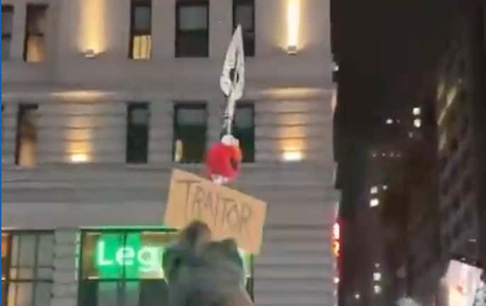 The Head Of The Cowardice Traitor Known As Elmo Was Placed On A Spike And Paraded Around New York City After The Knicks Won The NBA Championship