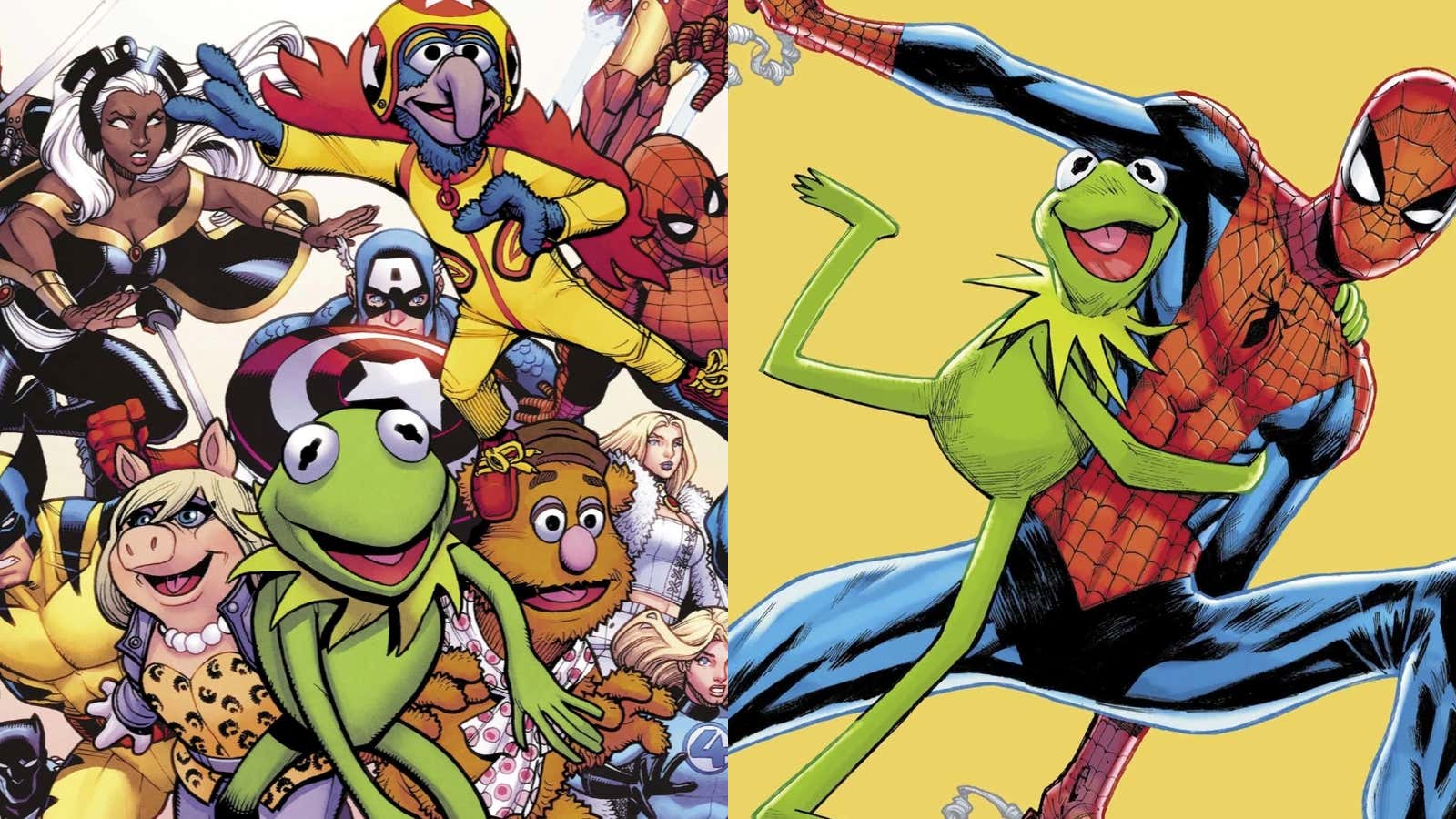 Marvel is Teaming Up With The Muppets For a New Comic That Features Spider-Man Teaming Up with Kermit The Frog