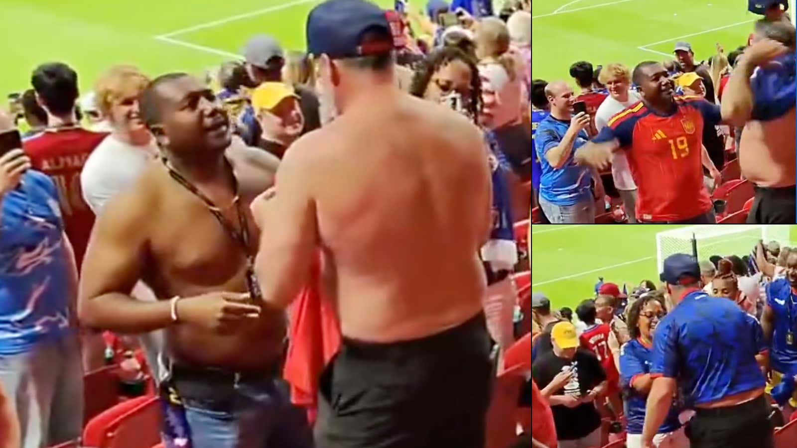 Nothing But Respect To These Spain And Cape Verde Fans Who Jersey Swapped In The Stadium To Celebrate The World's Greatest Tie