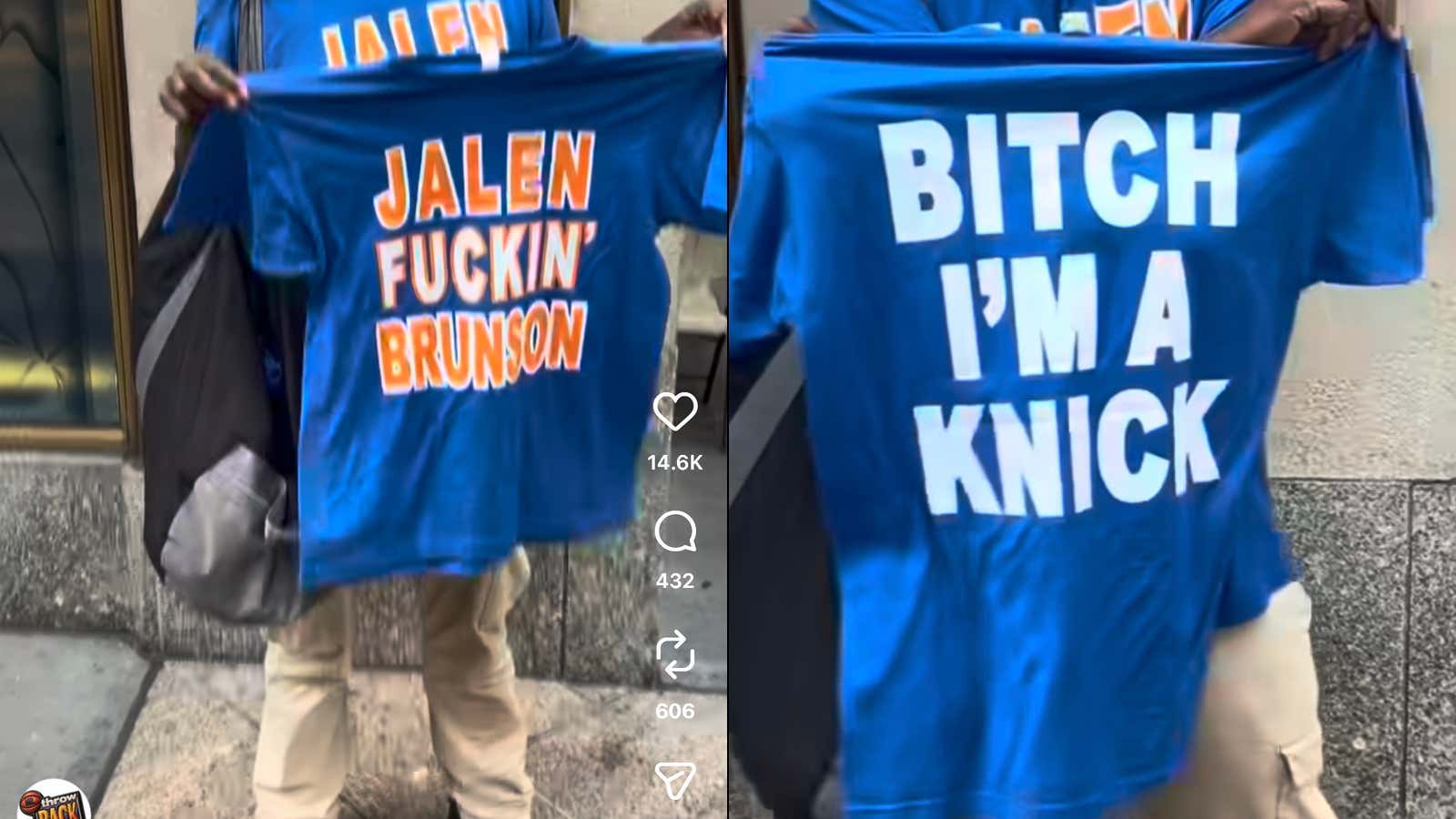 Shoutout The Lunatic Telling Crowds Of Knick Fans His “Jalen Fuckin Brunson Bitch I’m A Knick” Shirt Is “Great For Casual Fridays” And “Kids Love Them”