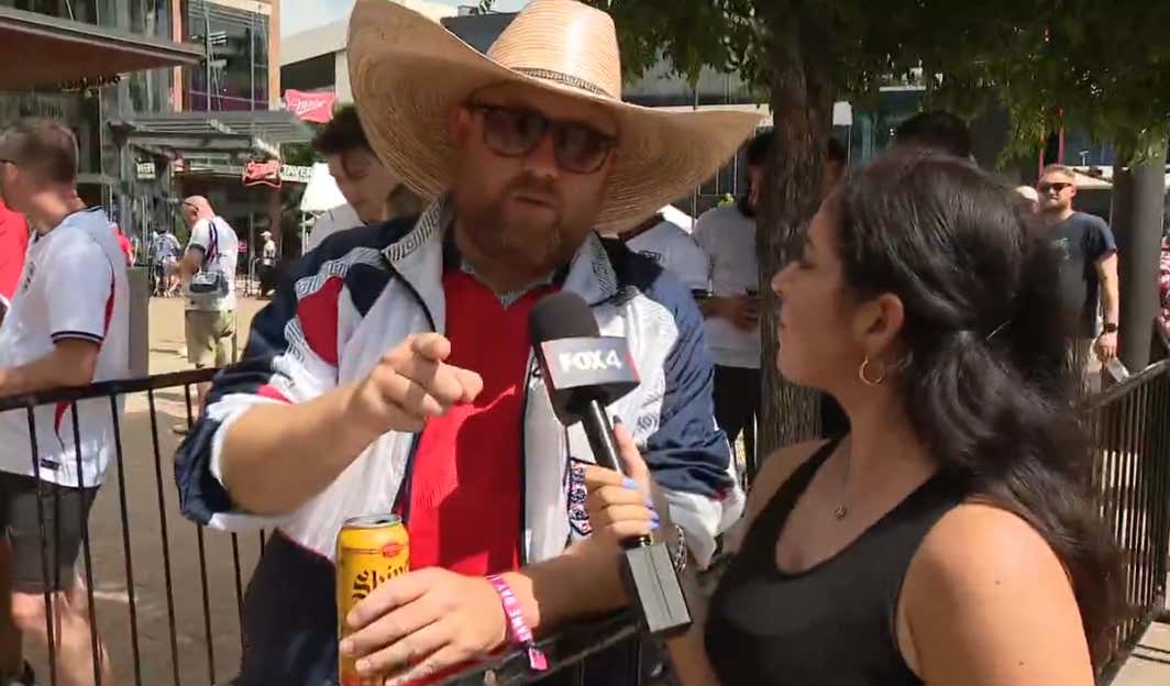 "We're Gonna Get Drunk Before The Game, We're Gonna Get Drunk During The Game, And Then We're Gonna Get Drunk After The Game" -- This English Bloke Is Crushing The World Cup In Texas