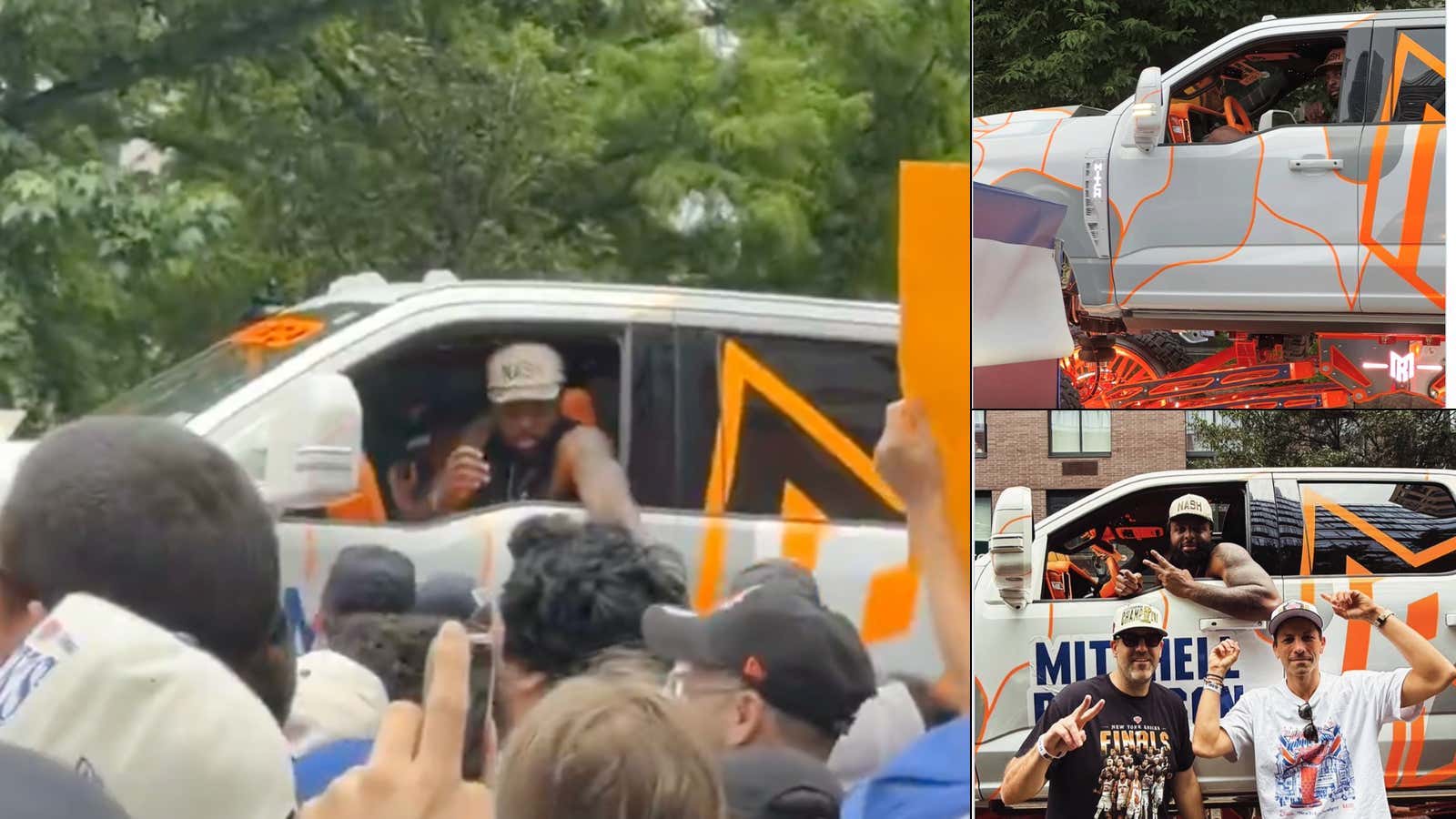 Promises Made, Promises Delivered: Mitchell Robinson Brought His Famous Gigantic Truck To The Parade And It's Simply Awesome