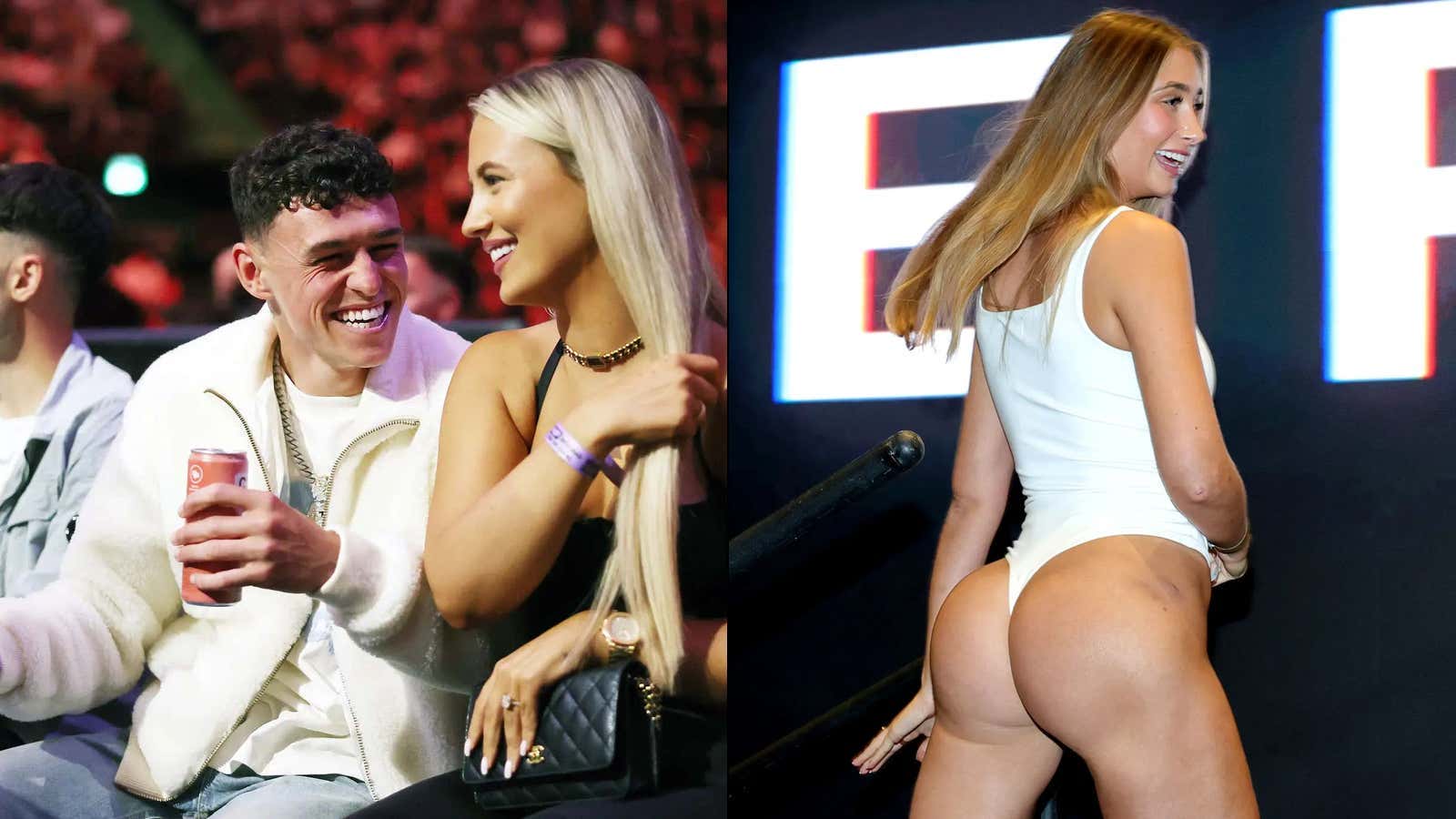 World Class Level Of Awareness and Defense From Soccer Player Phil Foden's Girlfriend Rebecca Cooke After Porn Star Lily Phillips Came Over To Have a Chat With Her Man