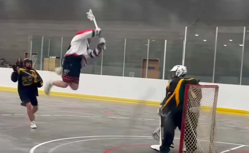 This Lacrosse Goal Is Going To Be The Nastiest Thing You Watch All Day By A Considerable Margin