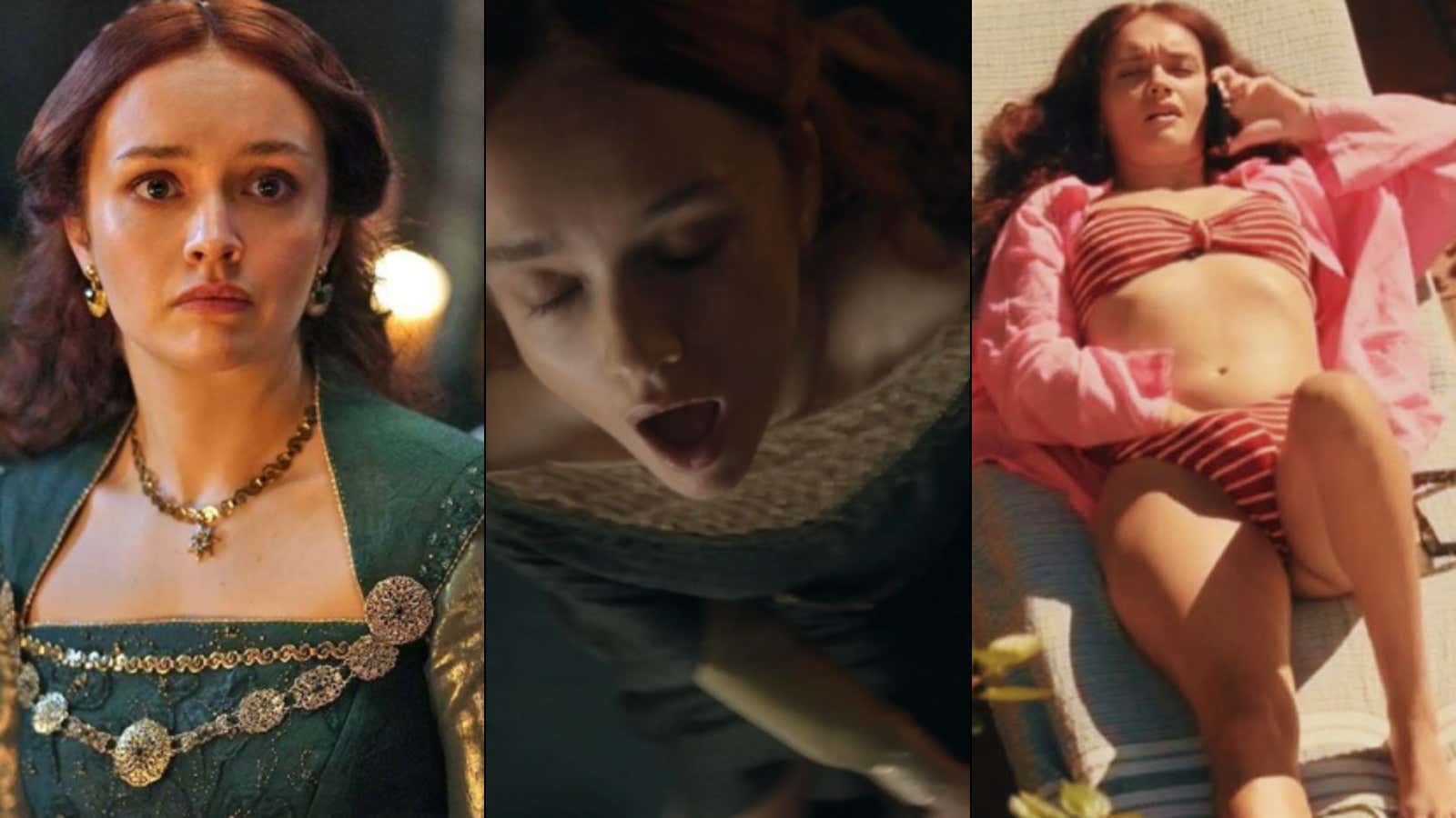 BUSH: Olivia Cooke's Pubic Hair On 'House Of The Dragon' Was So Big & Hairy It Made Her Co-Star Leap Across The Room In Shock While They Were Trying To Film A Steamy Sex Scene