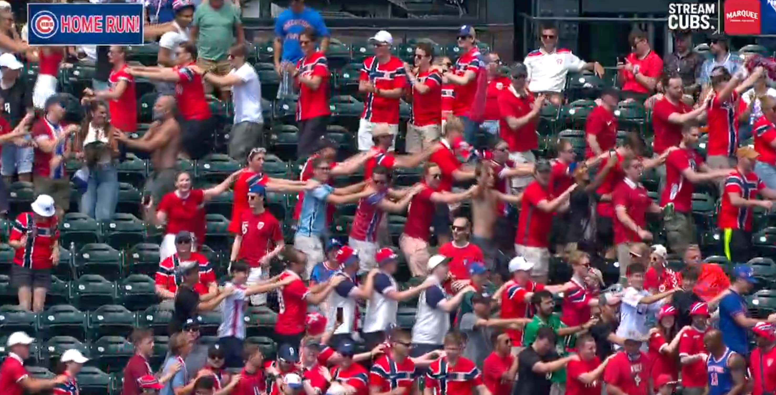 The Pan To Norwegian Fans After The Mets Let Up A 3 Run Homer Is All-Time Television