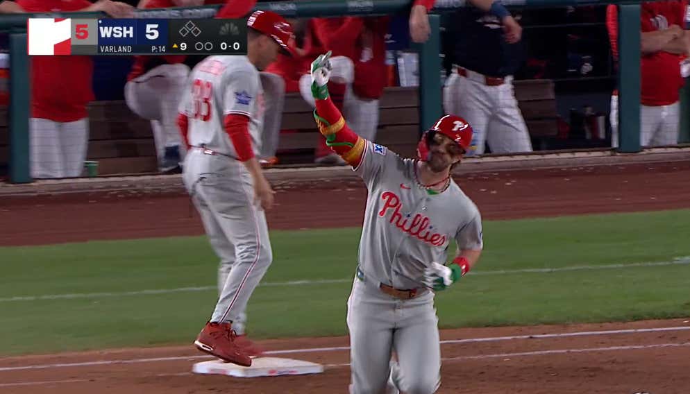 Let The Record Show That Bryce Harper, Without A Shred Of Doubt, 100% Did NOT Give The Middle Finger To Dipshit Nationals Fans After Blasting A 9th Inning Homer